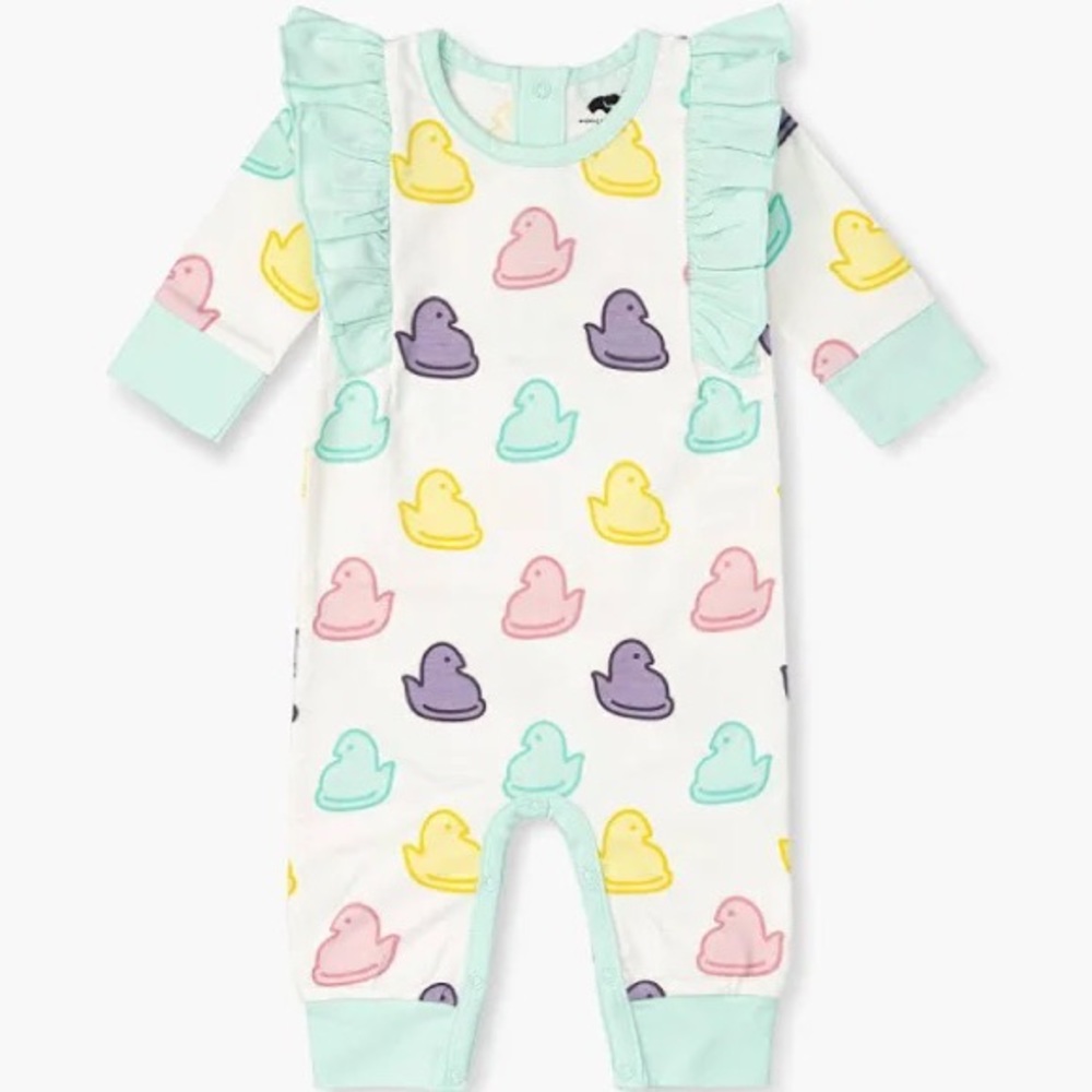 Monica + Andy Double Ruffle Romper in Marshmallow Treats 💫